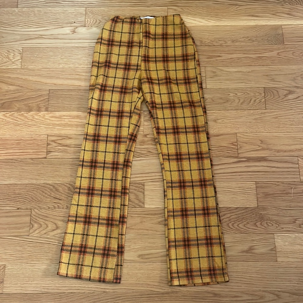 Urban outfitters plaid flare pants